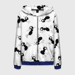 Мужская толстовка 3D на молнии Муравьи