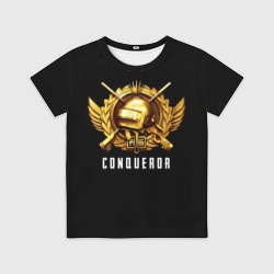 Детская футболка 3D Завоеватель PUBG