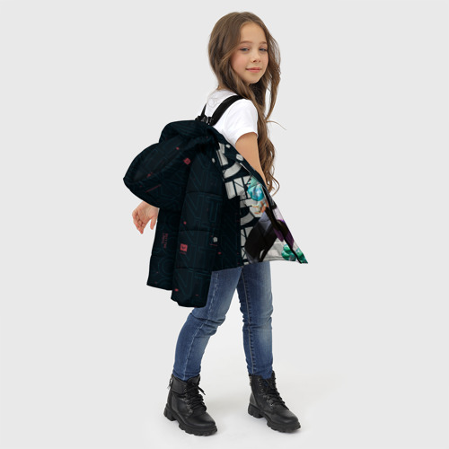Зимняя куртка для девочек 3D Sage, цвет светло-серый - фото 6