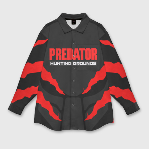 Мужская рубашка oversize 3D с принтом Predator:hunting grounds, вид спереди #2