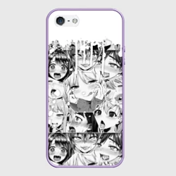 Чехол для iPhone 5/5S матовый Ахегао сенпай девушки