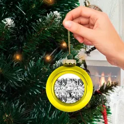 Ёлочный шар стеклянный/пластиковый Ахегао сенпай девушки - фото 2