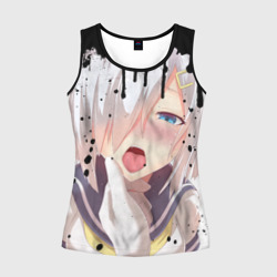 Женская майка 3D Ахегао лицо в цвете