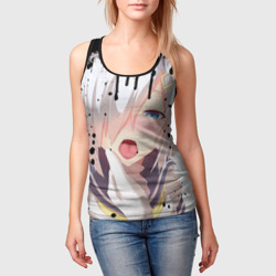 Женская майка 3D Ахегао лицо в цвете - фото 2