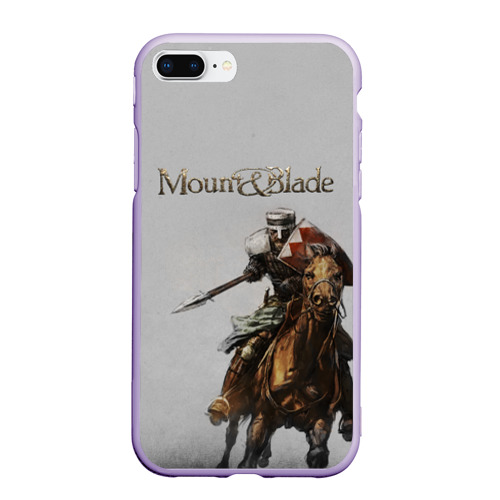 Чехол для iPhone 7Plus/8 Plus матовый Mount and Blade, цвет светло-сиреневый