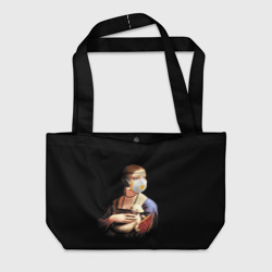 Пляжная сумка 3D Чечилия Галлерани - дама с горностаем