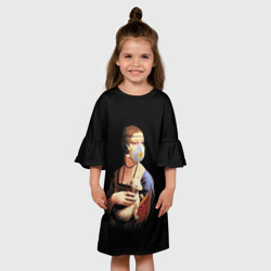 Детское платье 3D Чечилия Галлерани - дама с горностаем - фото 2