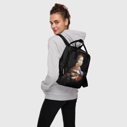 Женский рюкзак 3D Чечилия Галлерани - дама с горностаем - фото 2