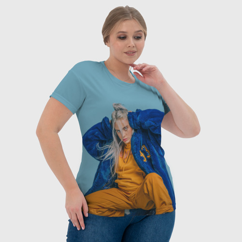Женская футболка 3D Billie Eilish, цвет 3D печать - фото 6