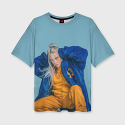 Женская футболка oversize 3D Billie Eilish