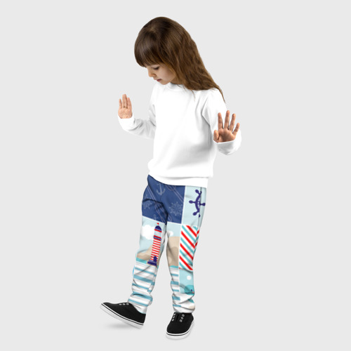 Детские брюки 3D с принтом Моряк, фото на моделе #1
