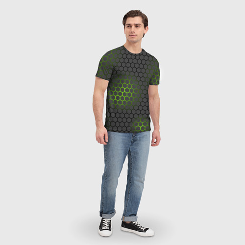 Мужская футболка 3D с принтом Ядерный реактор, вид сбоку #3