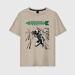 Arrow – Женская футболка хлопок Oversize с принтом купить со скидкой в -16%