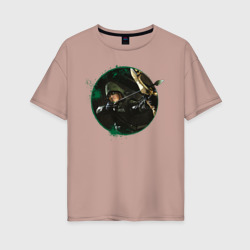 Женская футболка хлопок Oversize Green Arrow