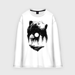 Мужской лонгслив oversize хлопок Bear