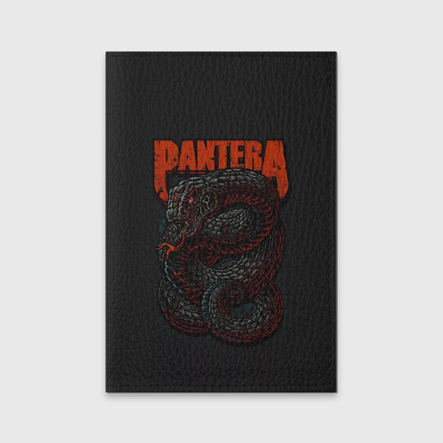 Обложка для паспорта матовая кожа Pantera, цвет голубой