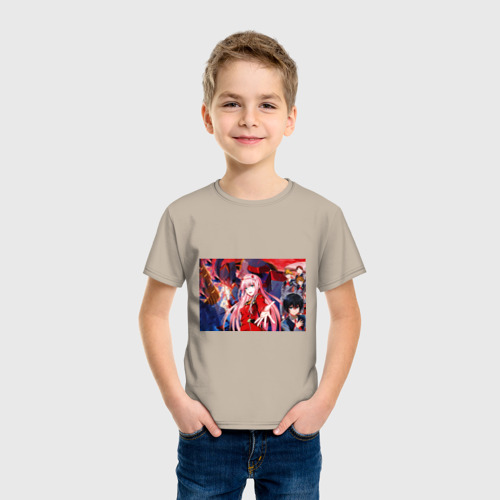 Детская футболка хлопок Ноль два и персы, цвет миндальный - фото 3