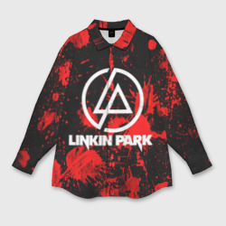 Мужская рубашка oversize 3D Linkin Park