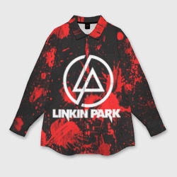 Женская рубашка oversize 3D Linkin Park