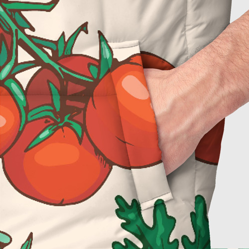 Мужской жилет утепленный 3D Летние овощи  - фото 6