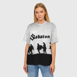 Женская футболка oversize 3D Sabaton - фото 2