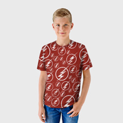 Детская футболка 3D The Flash Logo Pattern - фото 2