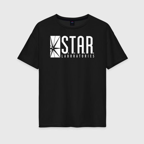 Женская футболка хлопок Oversize S.T.A.R. Labs Фото 01 Женская футболка хлопок Oversize S.T.A.R. Labs Фото 01