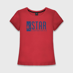 Женская футболка хлопок Slim S.T.A.R. Labs
