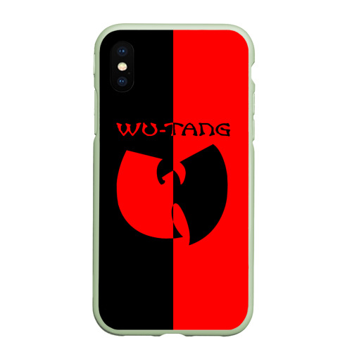 Чехол для iPhone XS Max матовый Wu-tang clan black and red, цвет салатовый