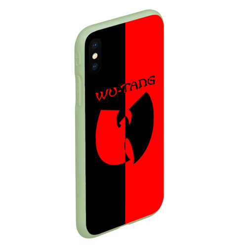 Чехол для iPhone XS Max матовый Wu-tang clan black and red, цвет салатовый - фото 3