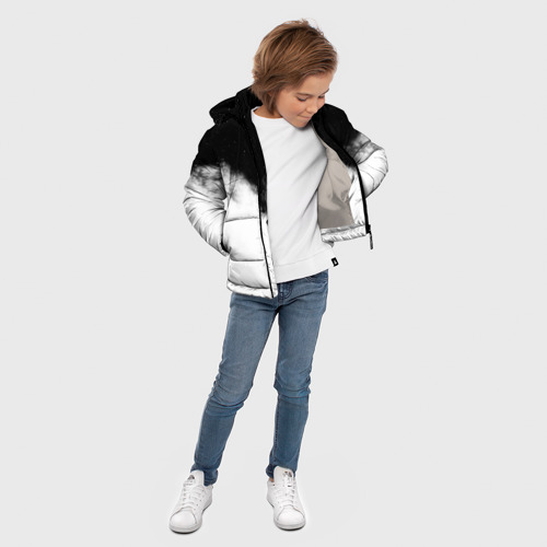 Зимняя куртка для мальчиков 3D с принтом Galaxy wolf, вид сбоку #3