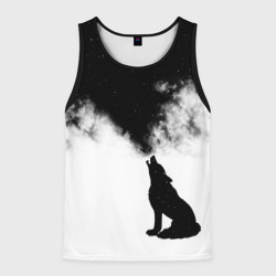 Мужская майка 3D Galaxy wolf