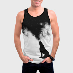 Мужская майка 3D Galaxy wolf - фото 2