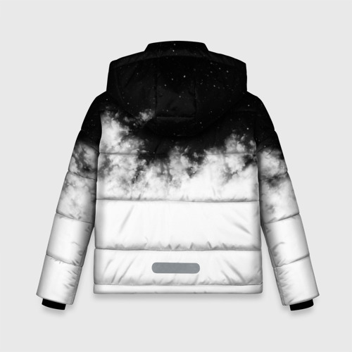 Зимняя куртка для мальчиков 3D с принтом Galaxy wolf, вид сзади #1