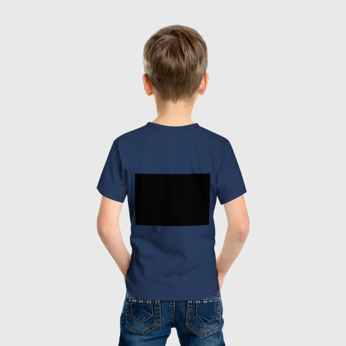 Детская футболка хлопок Изоляция, цвет темно-синий - фото 4