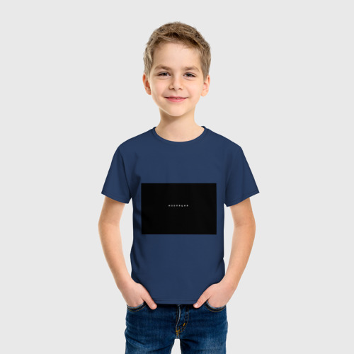 Детская футболка хлопок Изоляция, цвет темно-синий - фото 3