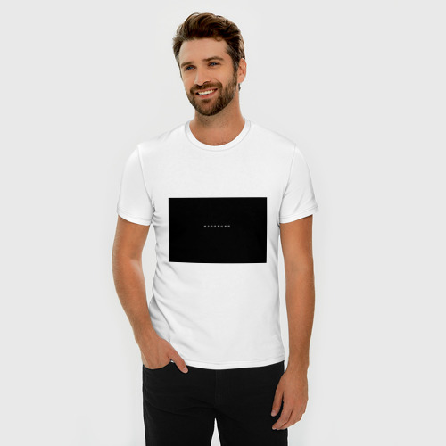Мужская футболка хлопок Slim Изоляция, цвет белый - фото 3