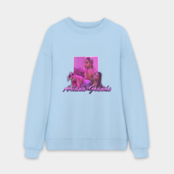 Мужской свитшот oversize без начеса хлопок Ariana Grande - 7 rings