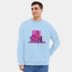 Мужской свитшот oversize без начеса хлопок Ariana Grande - 7 rings - фото 2