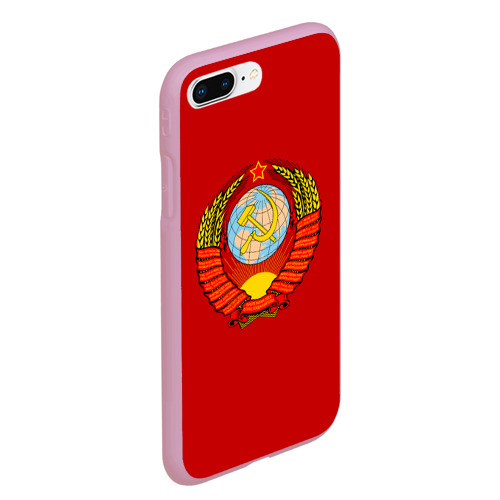 Чехол для iPhone 7Plus/8 Plus матовый СССР, цвет розовый - фото 3