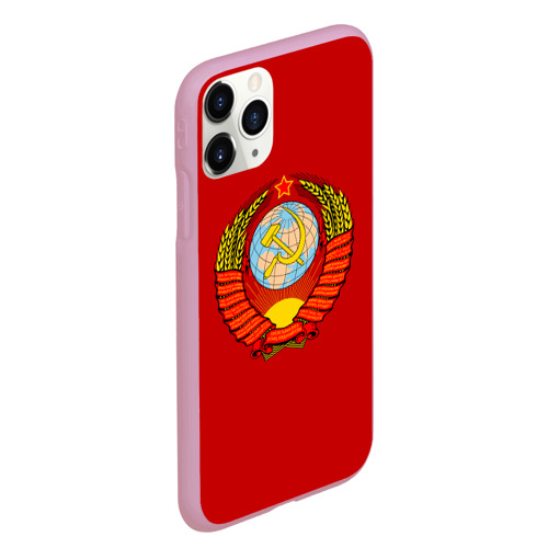 Чехол для iPhone 11 Pro Max матовый СССР, цвет розовый - фото 3