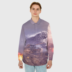 Мужская рубашка oversize 3D Танк - фото 2