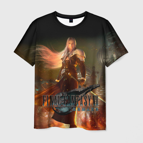 Мужская футболка с принтом Final fantasy VII: remake, вид спереди №1