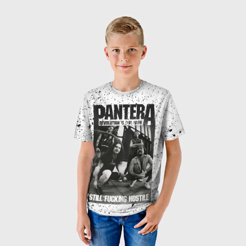 Детская футболка 3D с принтом Pantera, фото на моделе #1
