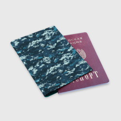Обложка для паспорта матовая кожа Пиксельный камуфляж полиции - фото 2