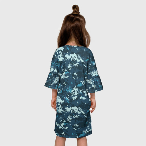 Детское платье 3D Пиксельный камуфляж полиции, цвет 3D печать - фото 5