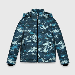Зимняя куртка для мальчиков 3D Пиксельный камуфляж полиции