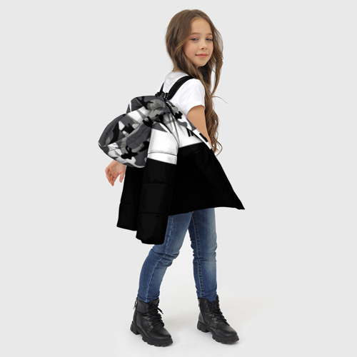 Зимняя куртка для девочек 3D Полиция, цвет черный - фото 6
