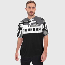 Мужская футболка oversize 3D Полиция - фото 2