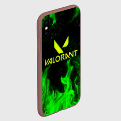 Чехол для iPhone XS Max матовый Valorant fire Валорант огонь - фото 2